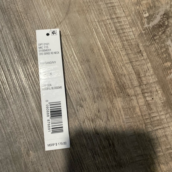 NWT Antonio Melani size 8 pink beige green sleeveless belted dress. - Picture 5 of 9